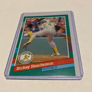 Rickey Henderson Donruss Baseball Card # 648 Oakland Athletics Vintage